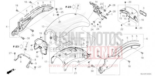 REAR FENDER CMX500A2S de 2025